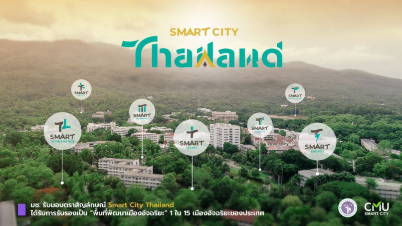 มช. รับมอบตราสัญลักษณ์ Smart City Thailand ได้รับรองเป็น “พื้นที่พัฒนาเมืองอัจฉริยะ” 1 ใน 15 เมืองอัจฉริยะของประเทศ